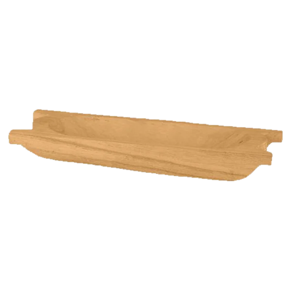 Natural wood flat tray set of two